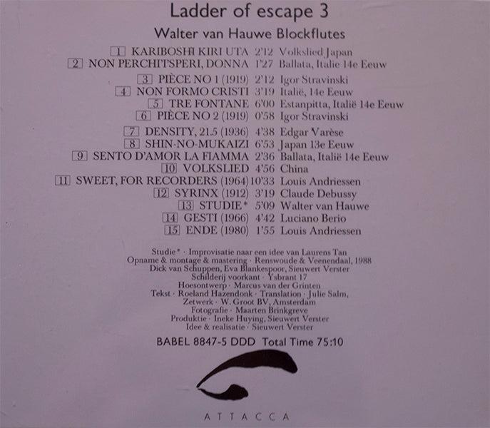 Ladder of Escape 3 – Walter van Hauwe – Blockflutes