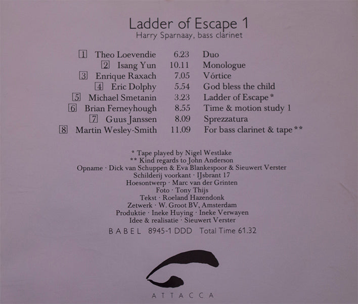 Ladder of Escape 1 – Harry Sparnaay – Bass Clarinet