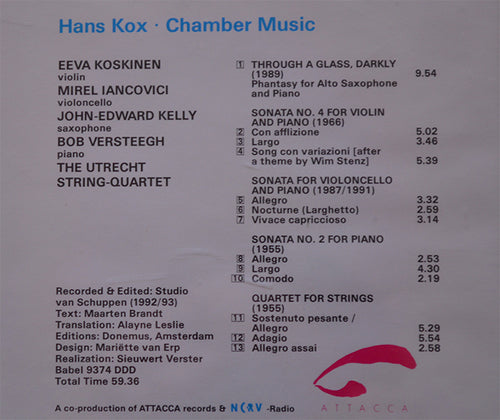 Hans Kox – Chamber Music