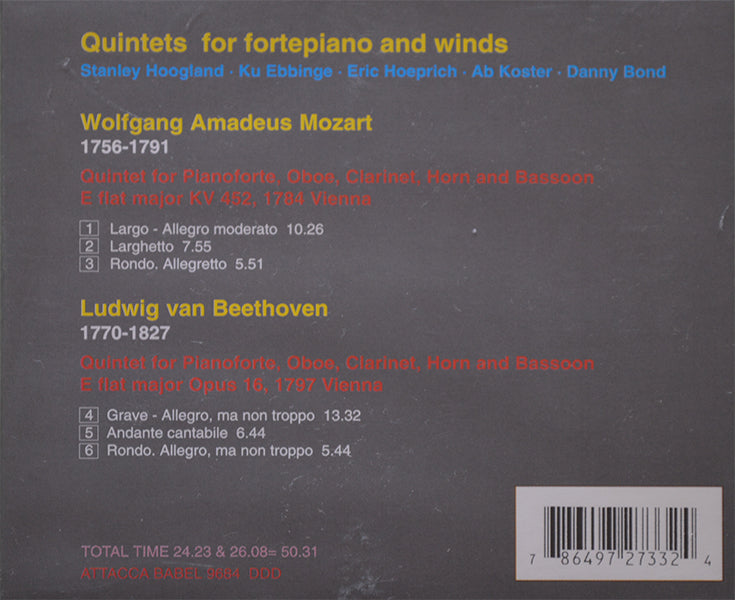 Mozart & Beethoven – Quintets for fortepiano & winds