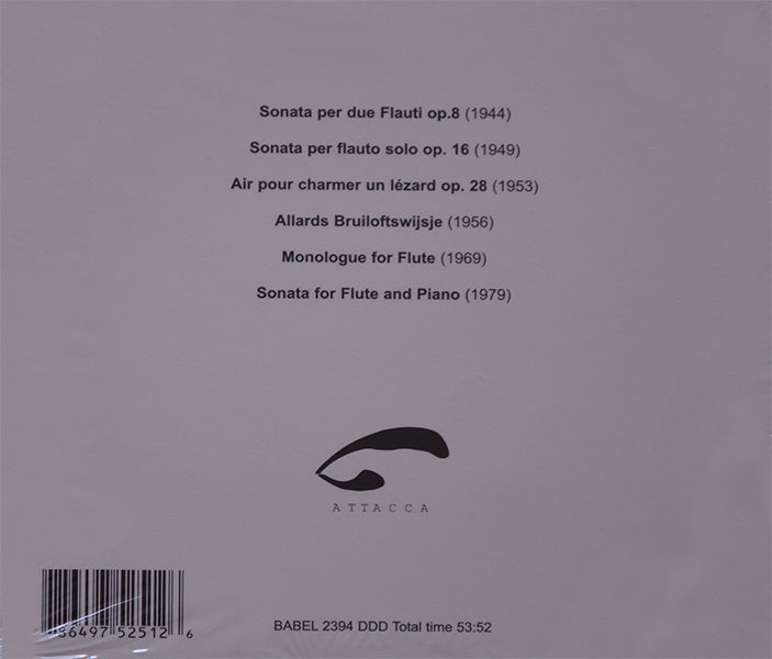 Rudolf Escher – Complete music for flute