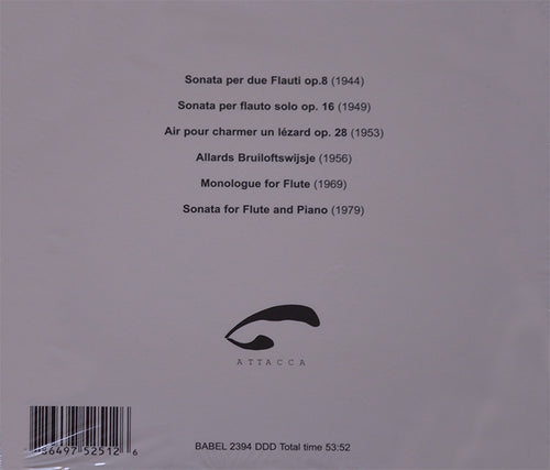 Rudolf Escher – Complete music for flute