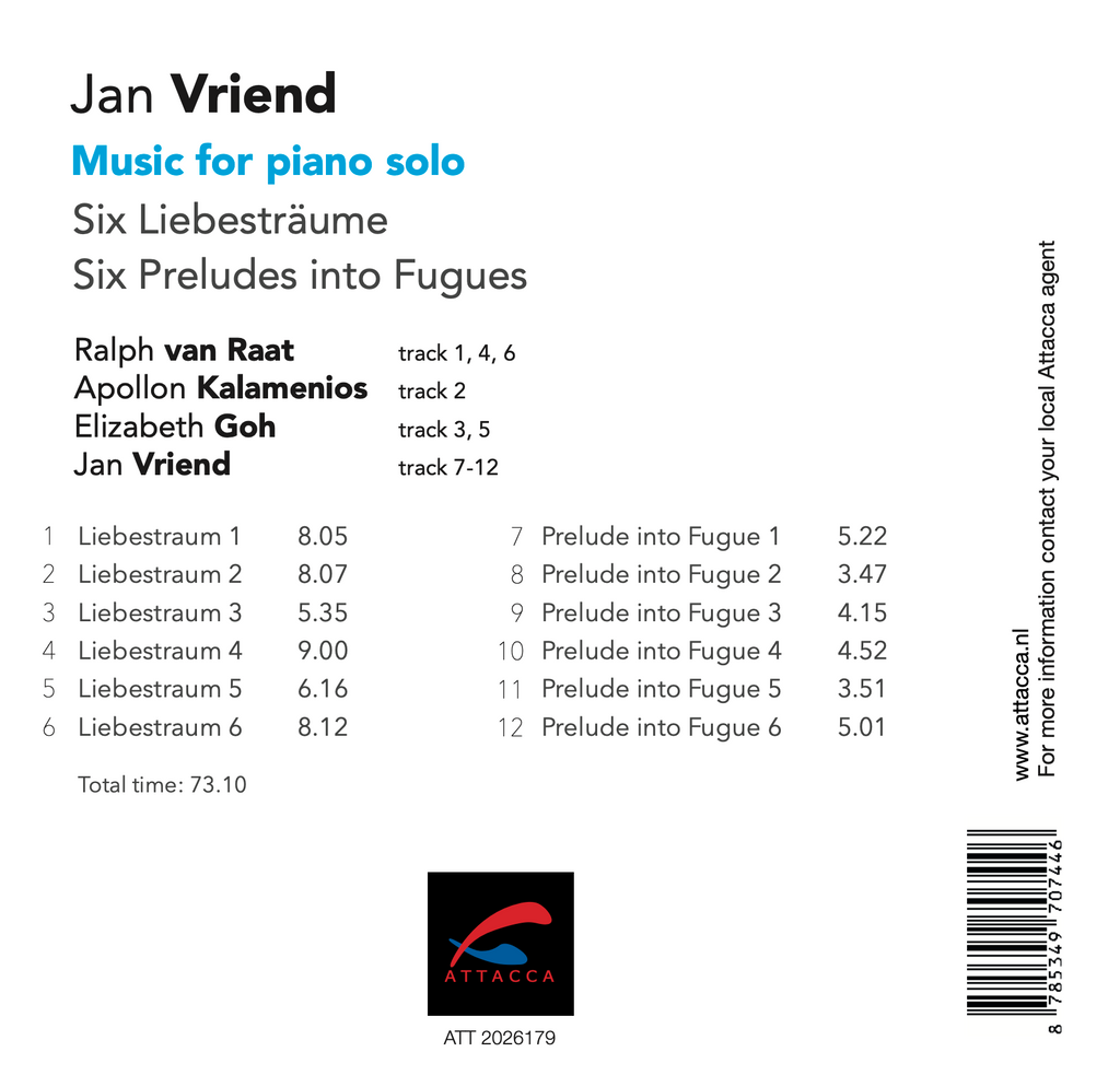 Jan Vriend | Music for piano solo