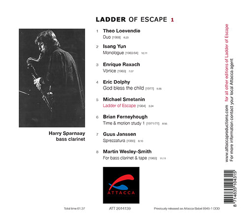 Ladder of Escape 1 – Harry Sparnaay – bass clarinet – second pressing